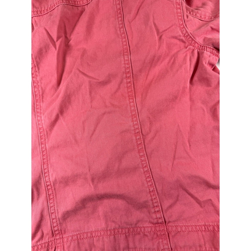 Maurices Pink Lightweight Snap Button Front Biker Military Jacket Womans Size XS - Picture 5 of 9